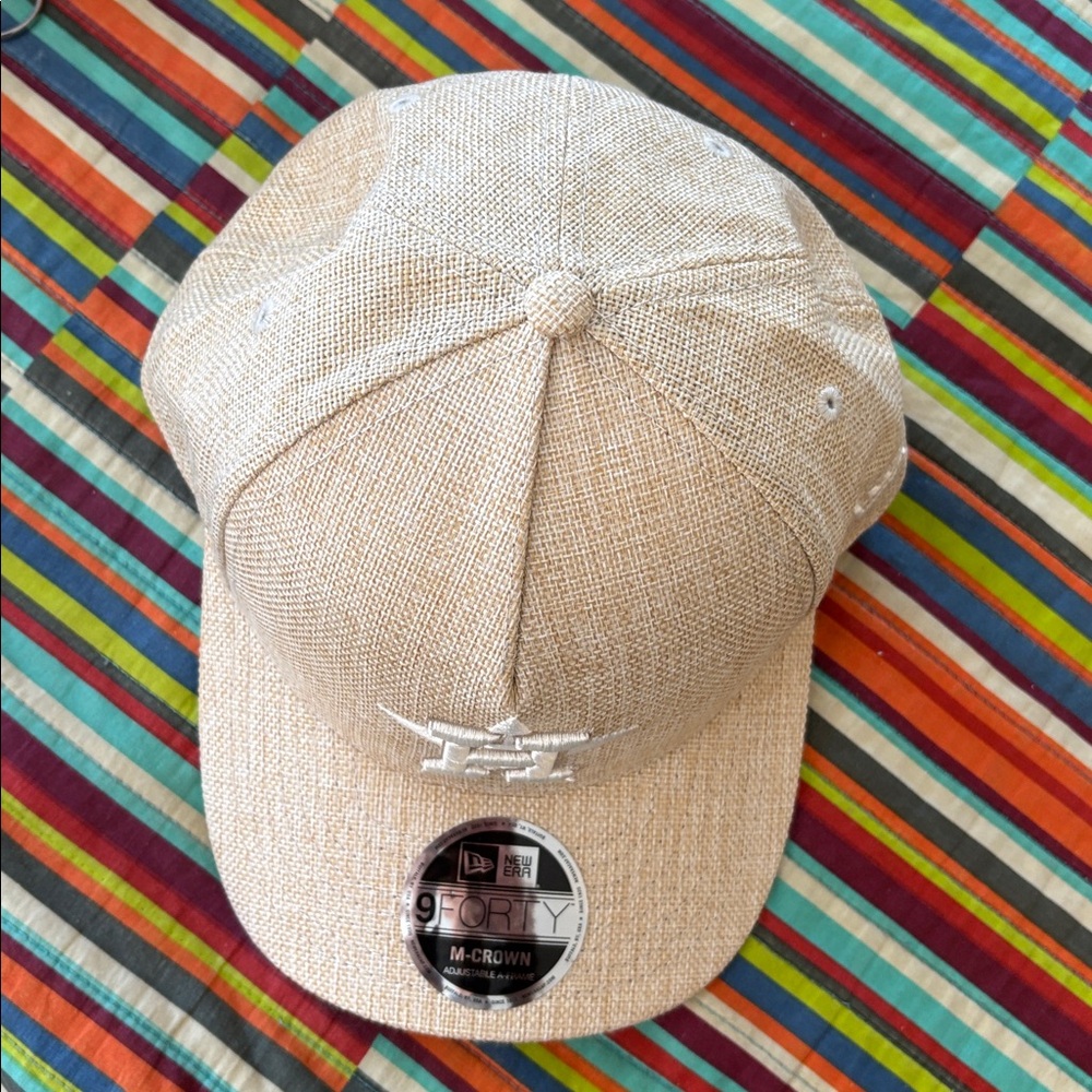 New Era Beige Textured hemp Houston Astros Cap cool era micro adjustable nwt - Picture 4 of 13